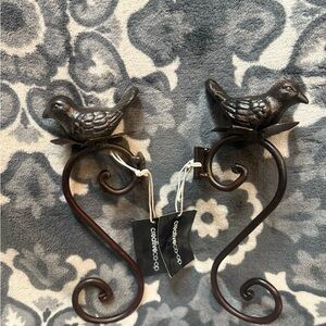 Creative Co-Op Rustic Bird Wall Hooks